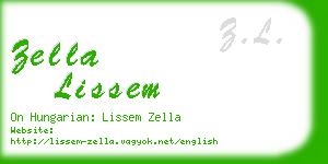 zella lissem business card
